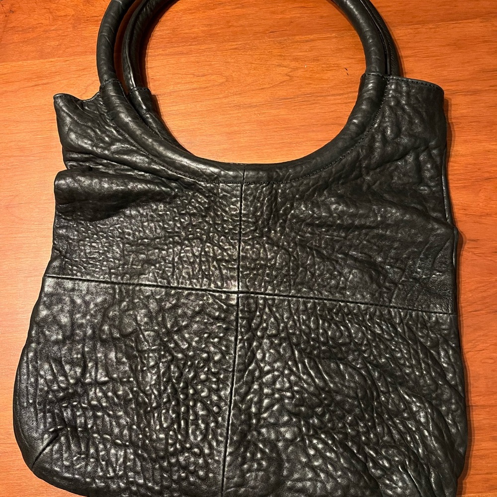 Anthropologie black leather shoulder bag